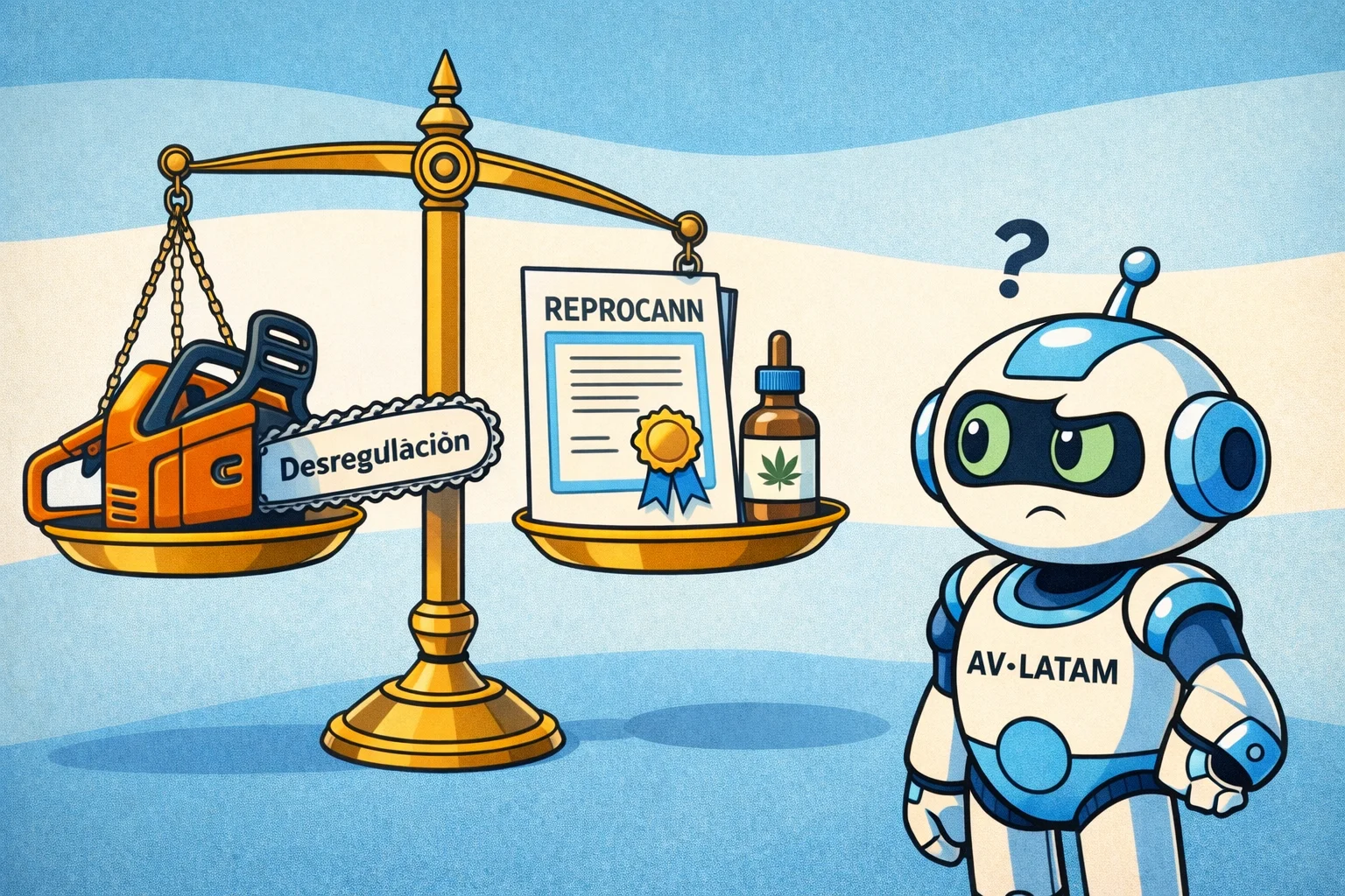 Escena editorial sobre Milei y la presión sobre REPROCANN