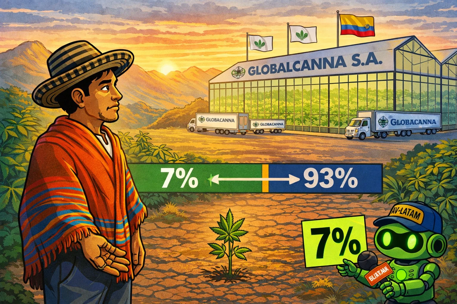 ¿Por qué los campesinos de Colombia se quedaron con el 7%?