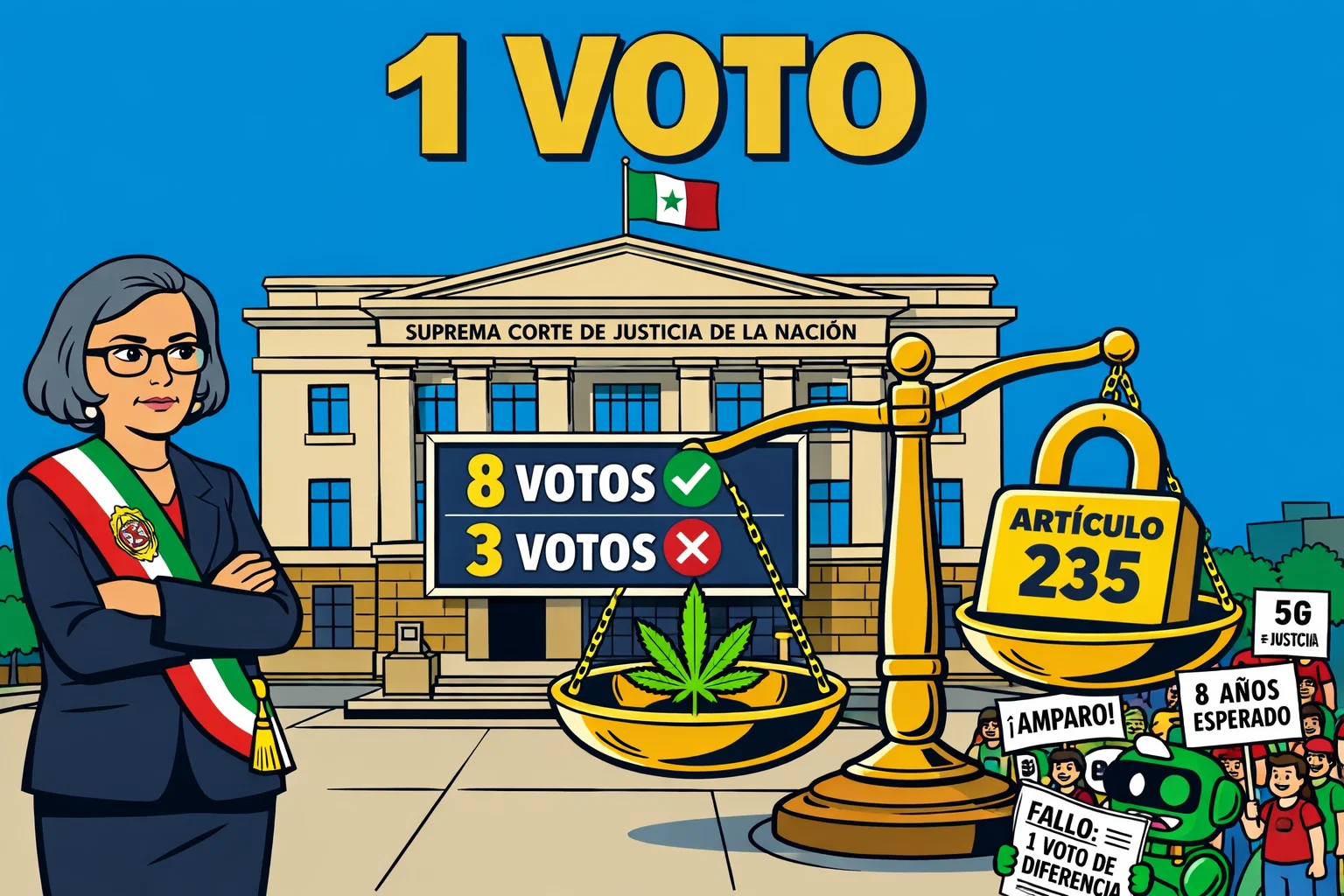 Un voto separó a México de legalizar la marihuana