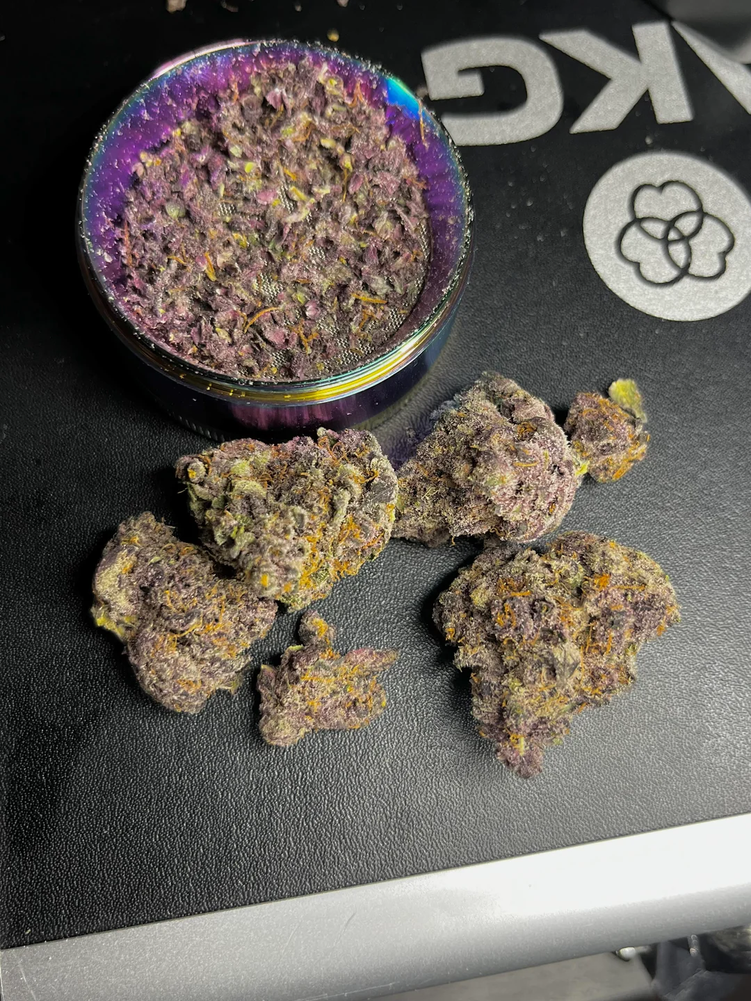 Cogollo Jealousy en tonos morados y verdes