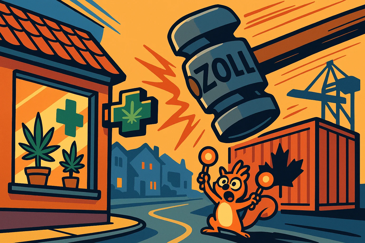 Illustration: Europa-Karte mit hervorgehobenen Häfen und Pfeilen aus Übersee