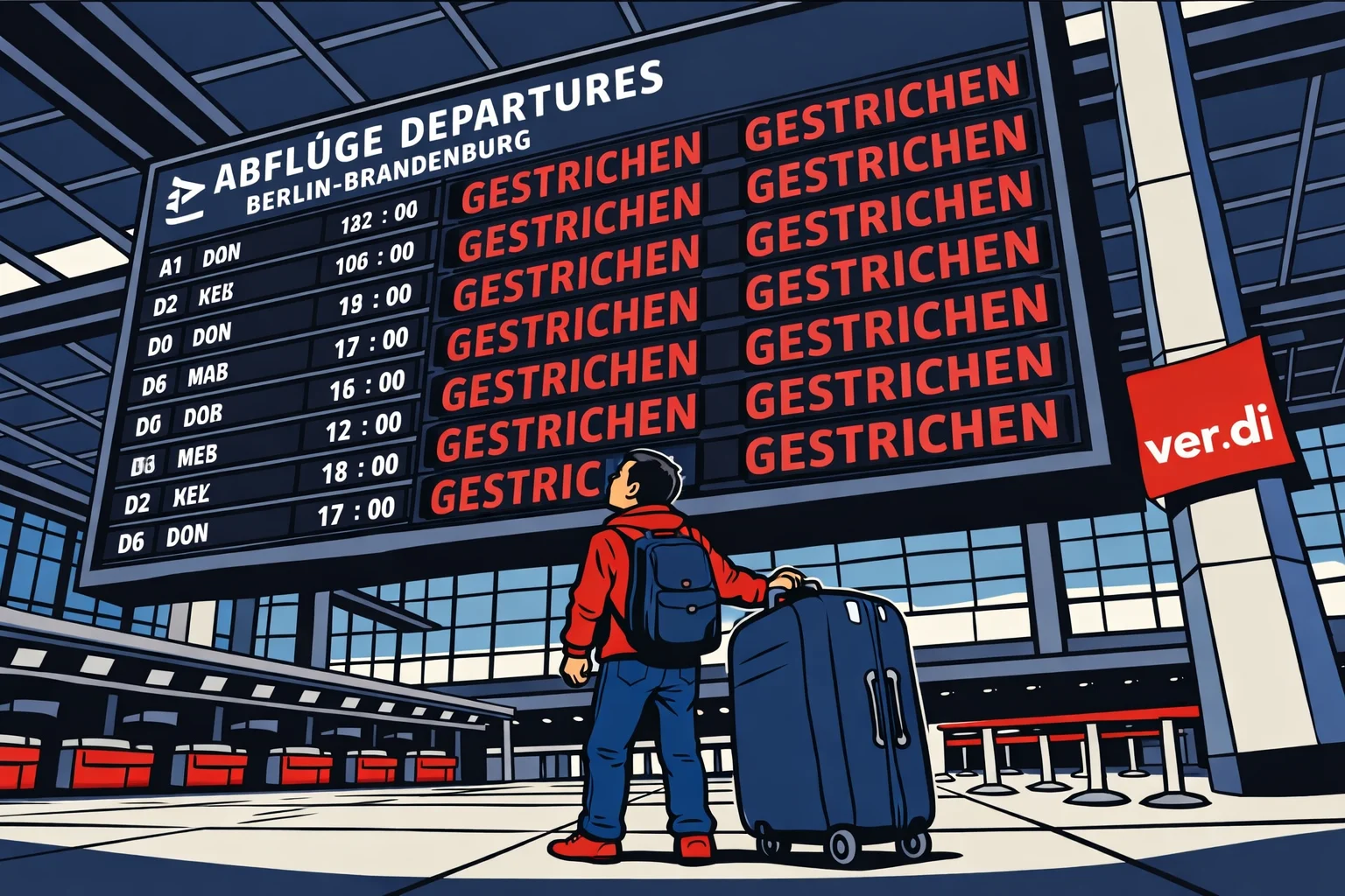 Morgen kein Flug: Verdi legt BER komplett lahm
