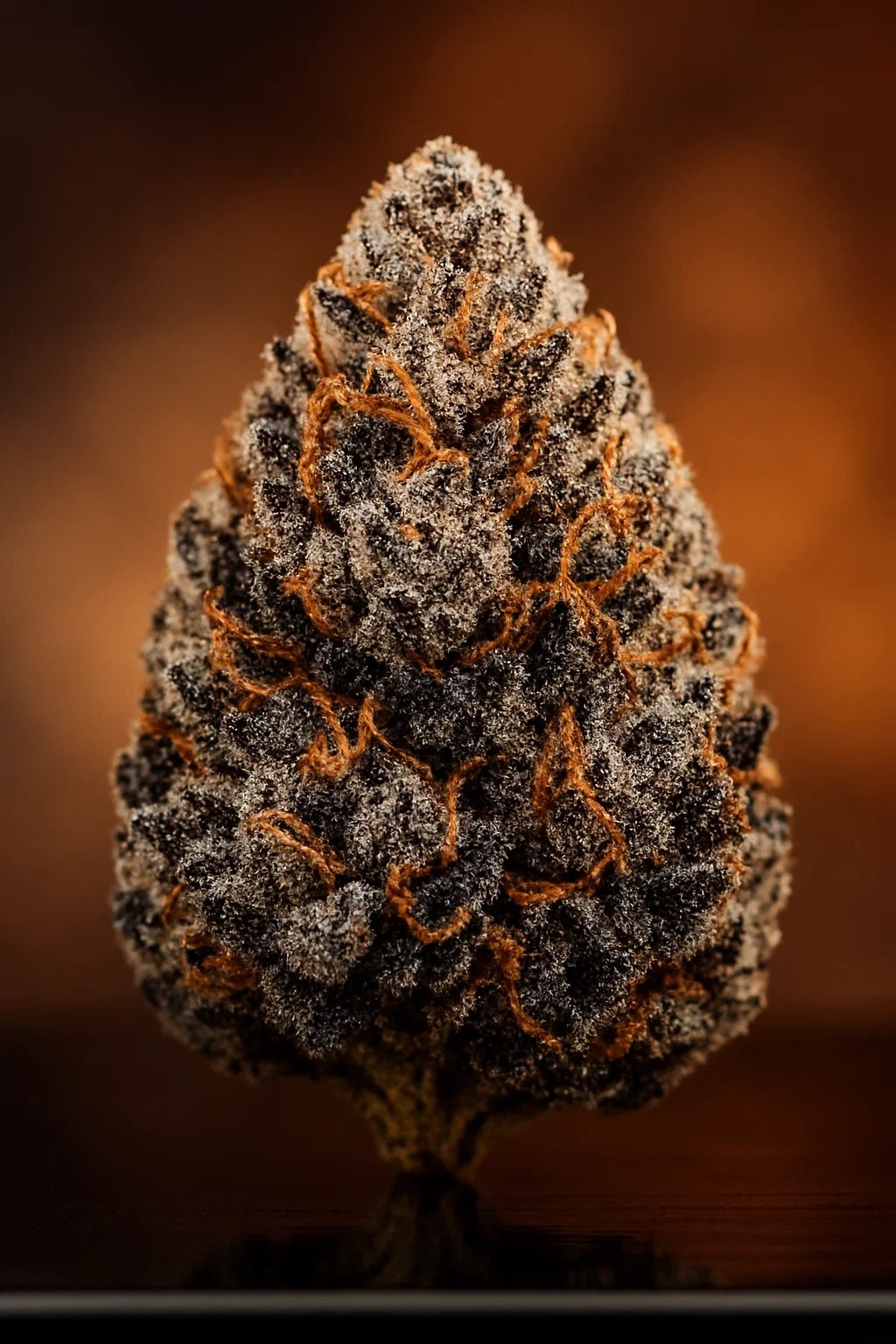 Dichte, mit Trichomen überzogene Biscotti Cannabisblüten