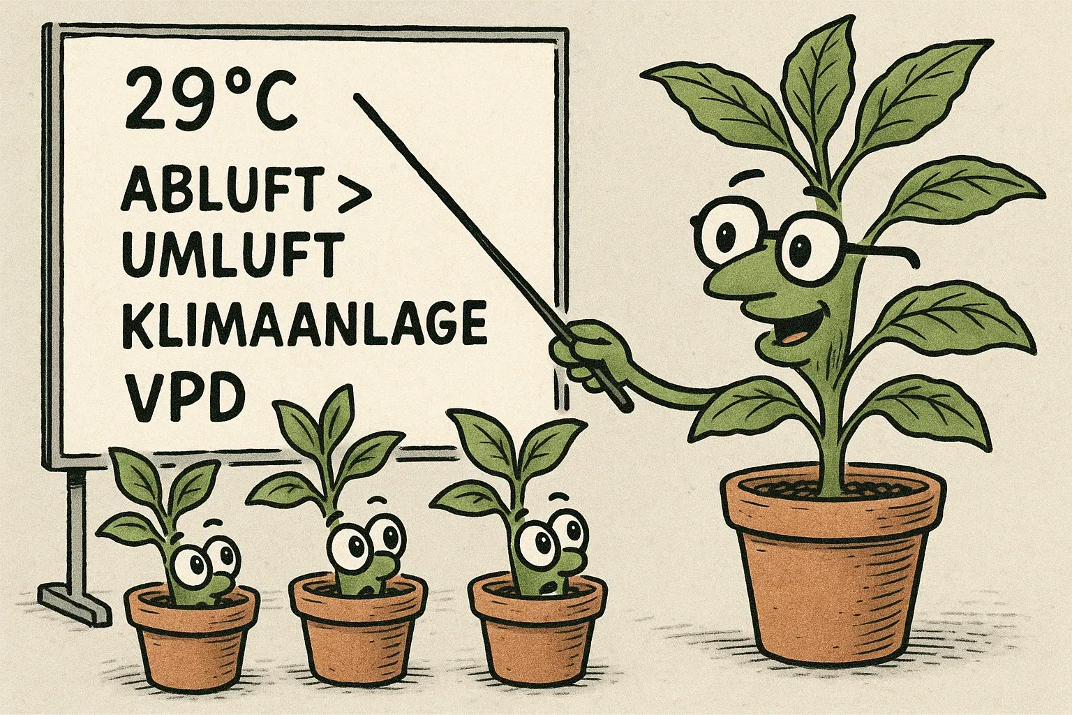 Karikatur: Grower feiert kühle Buds