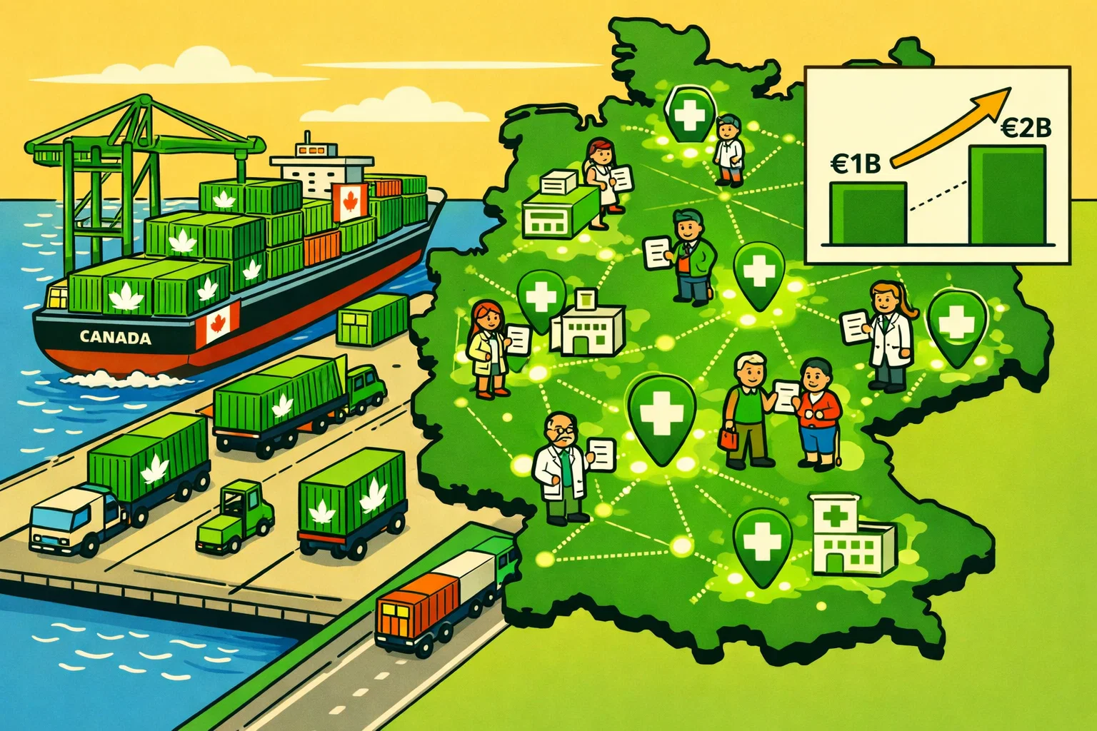 Rezepte +3.300%: Deutschlands Cannabis-Boom in Zahlen - Illustration