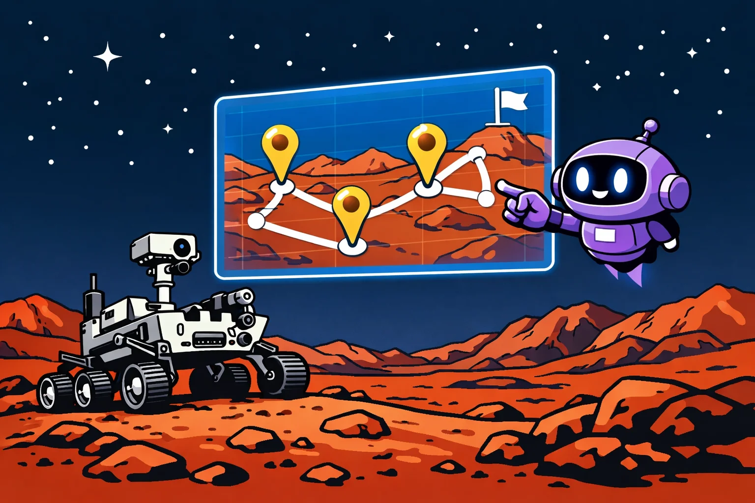 Zum ersten Mal: KI plant Rover-Fahrten auf dem Mars