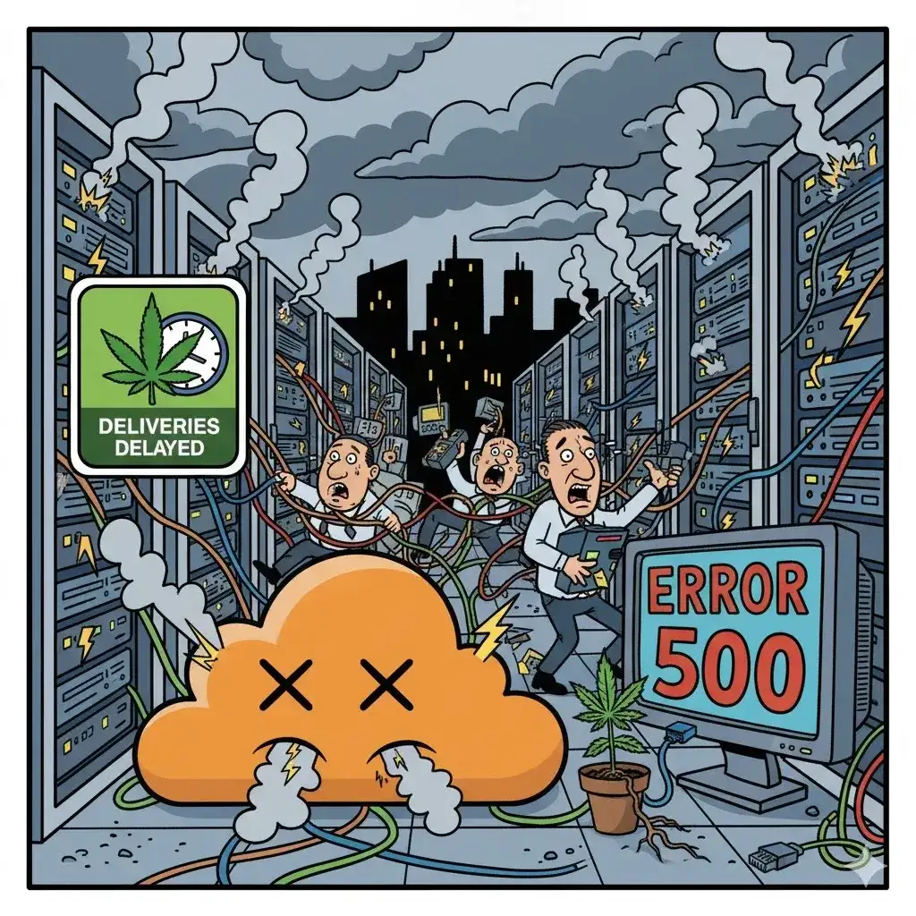 Cloudflare Störung 2025 - Cannabis-Websites offline