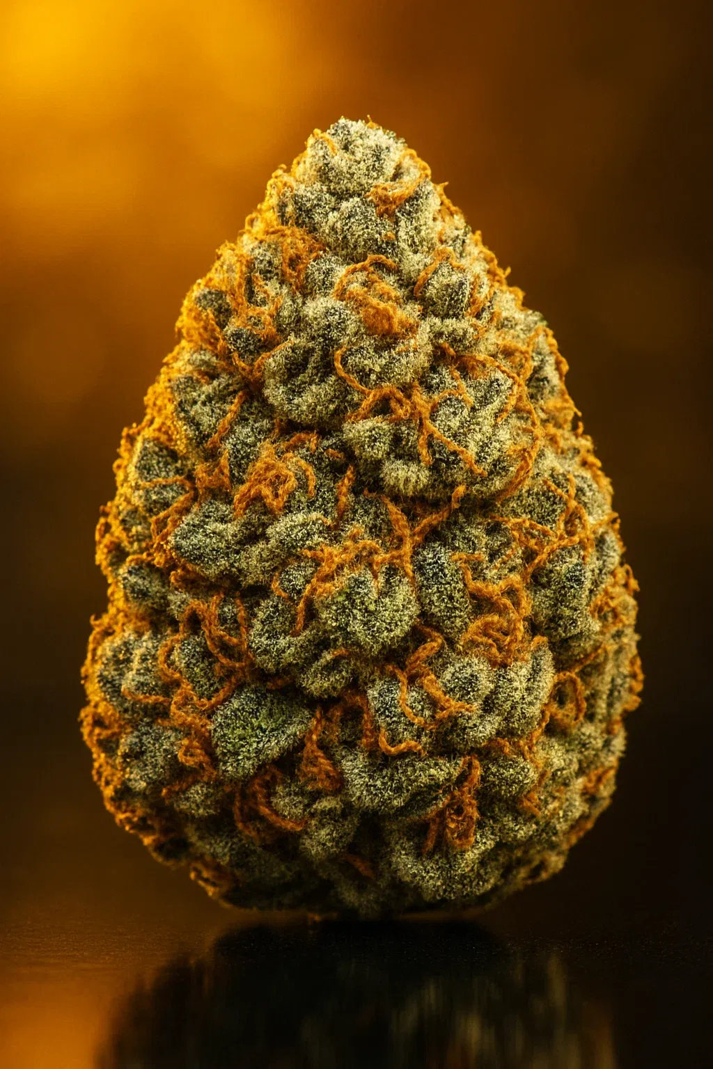 Extrem große und dichte Blüte von Critical Mass, die fast den Ast biegt, mit hellgrünen Farben