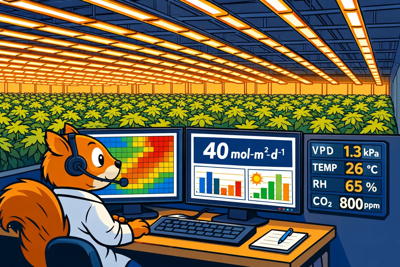 VPD und DLI fuer Grossflaechen
