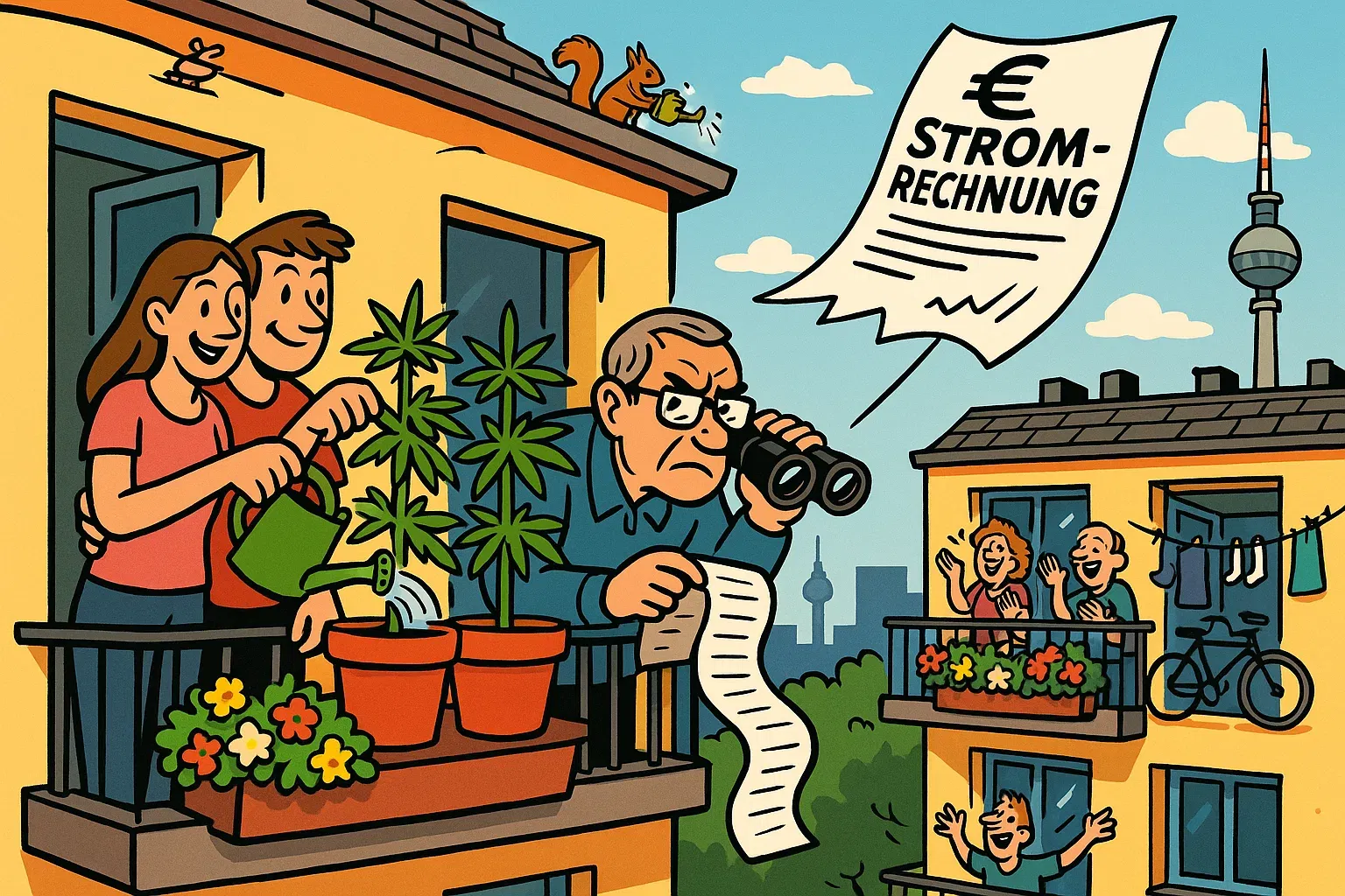 Balkon-Grow als Symbol für den legalen Homegrow-Trend in Deutschland.