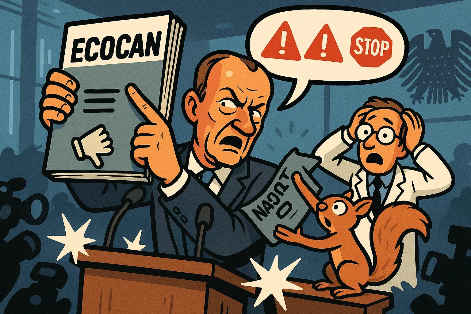 Symbolbild: Jemand liest einen Bericht falsch herum.