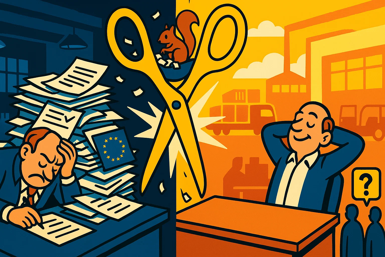 Illustration: FDP Bürokratieabbau-Metapher