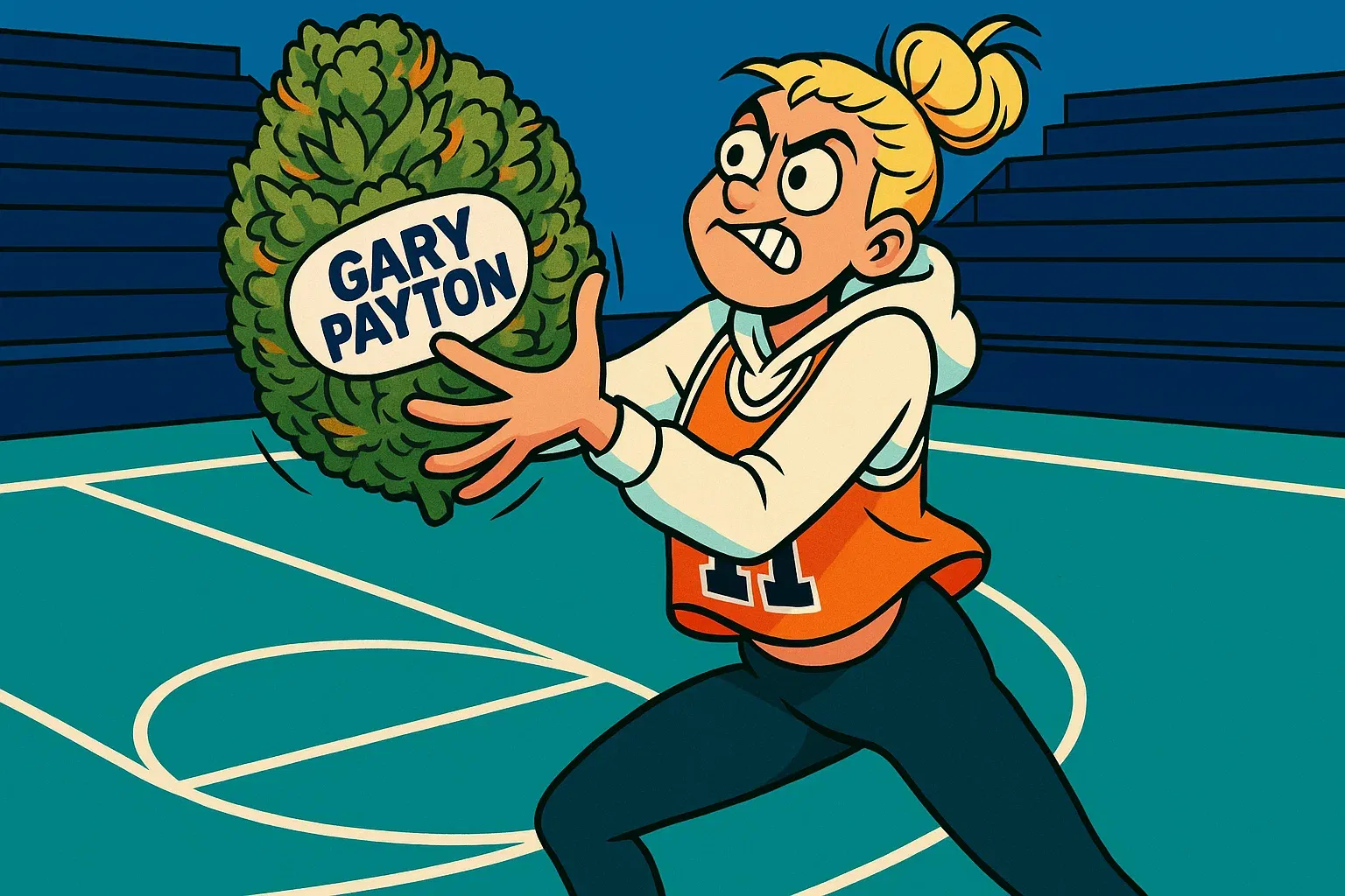 Ein bunter, harziger Bud der Sorte Gary Payton.
