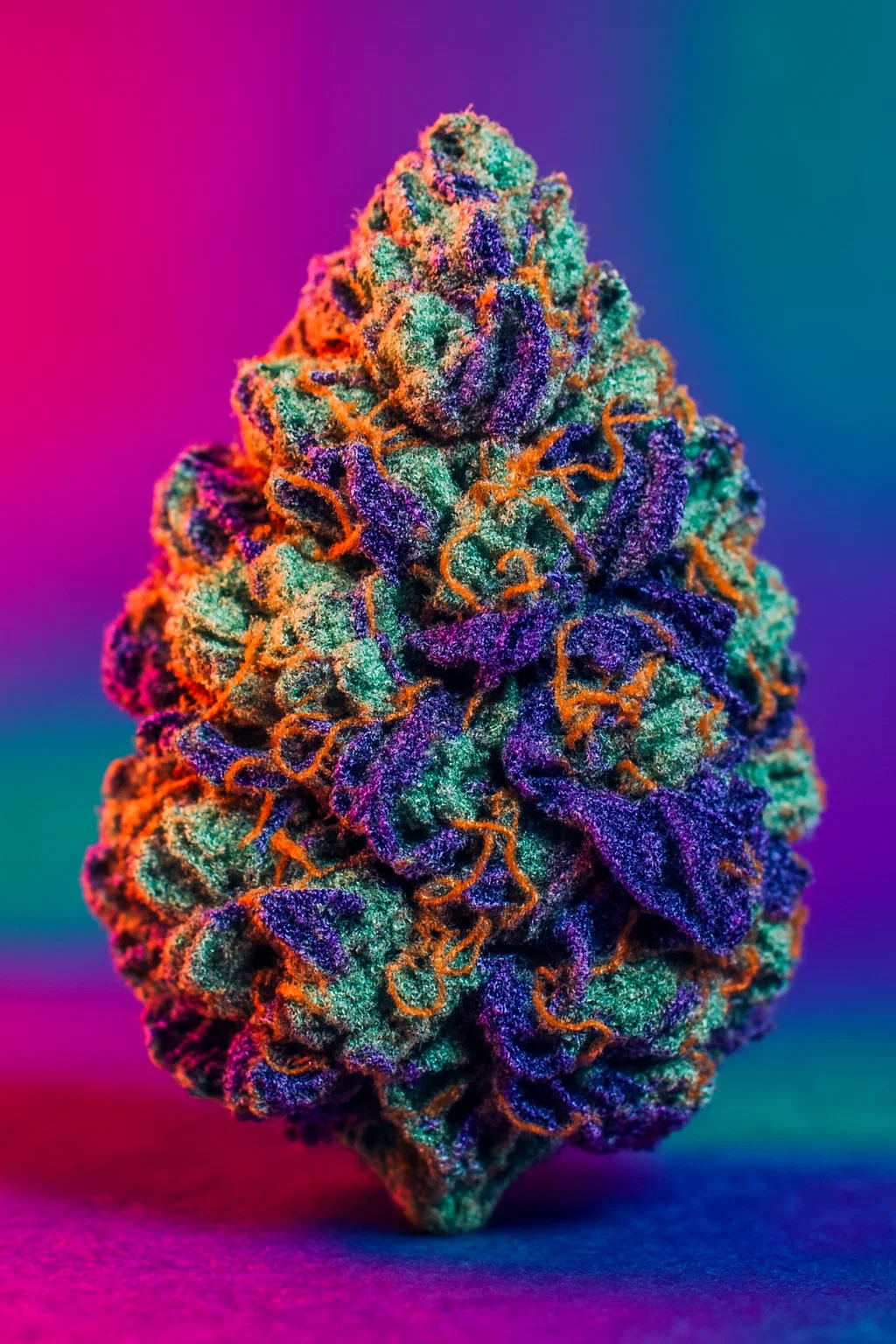 Dichte, frostige Blüten des GSC (Girl Scout Cookies) Strains mit lila Farbtönen