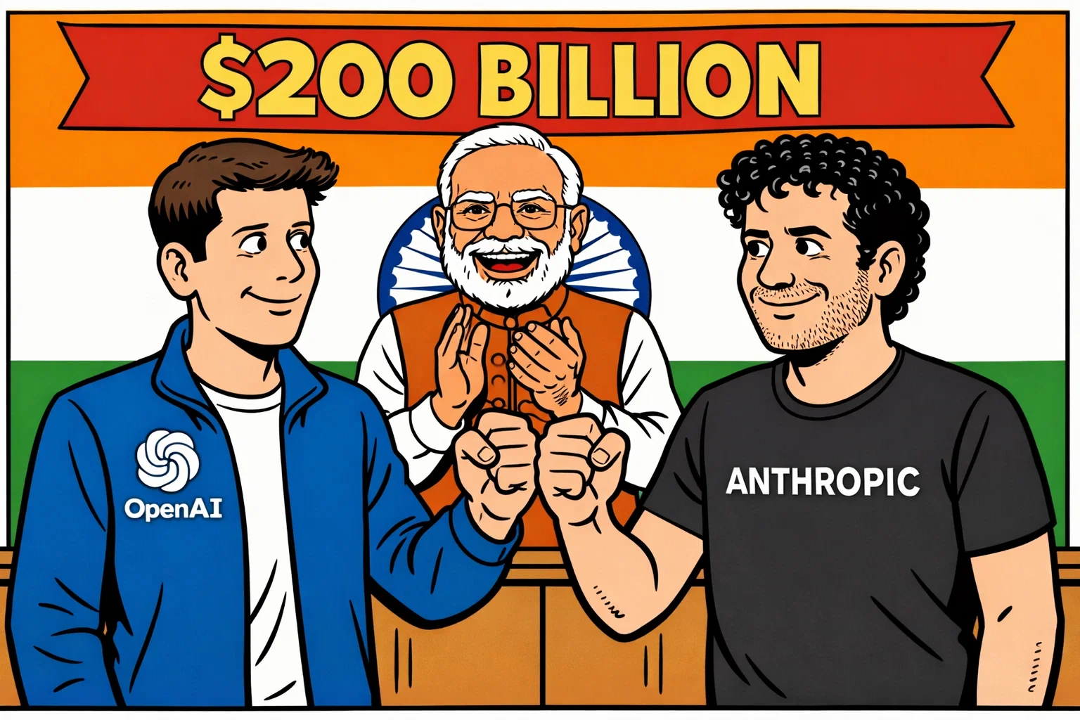 $200 Mrd. und kein Handschlag: Was beim Indien-KI-Gipfel passierte