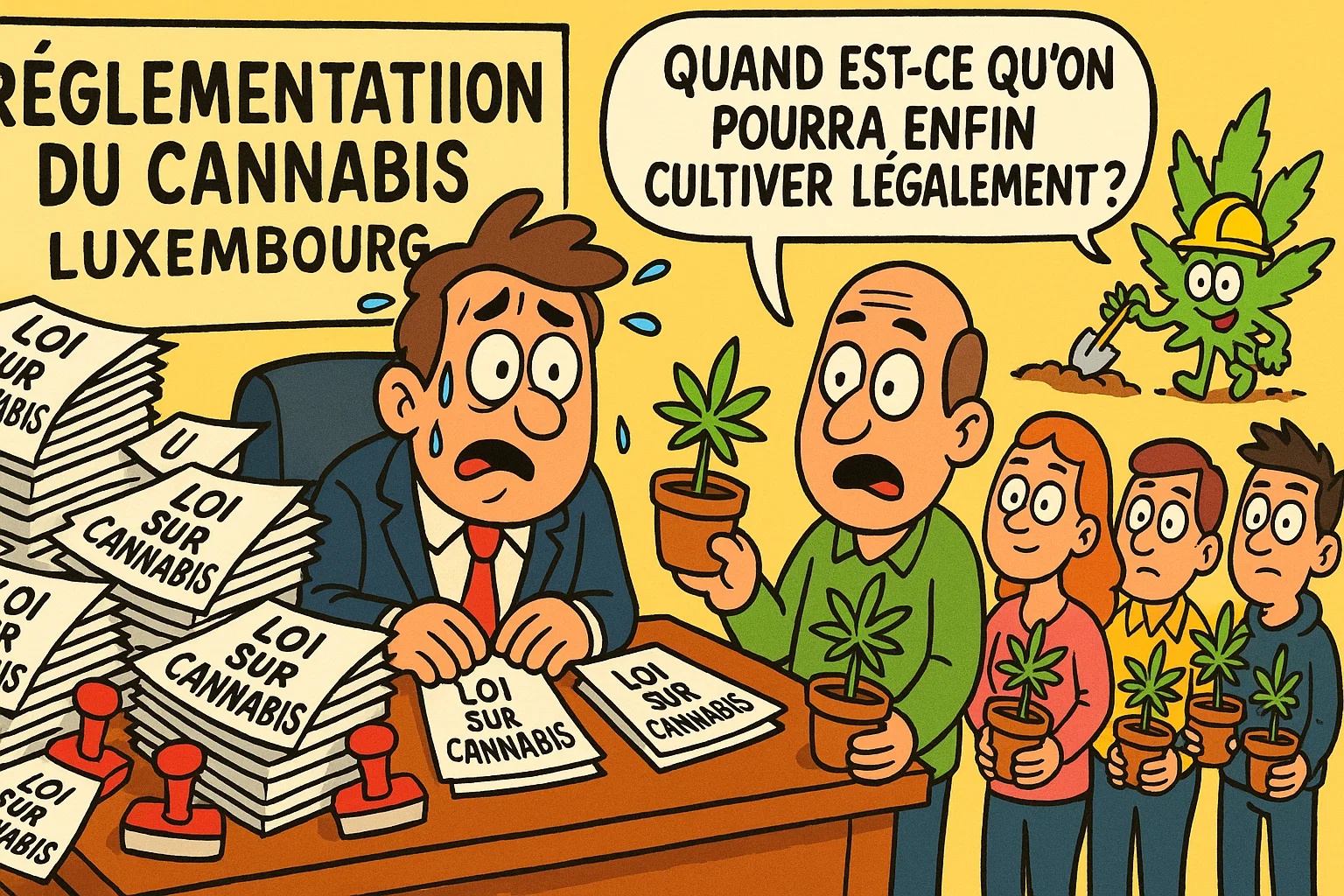 Illustration d’actualité sur la loi cannabis au Luxembourg.