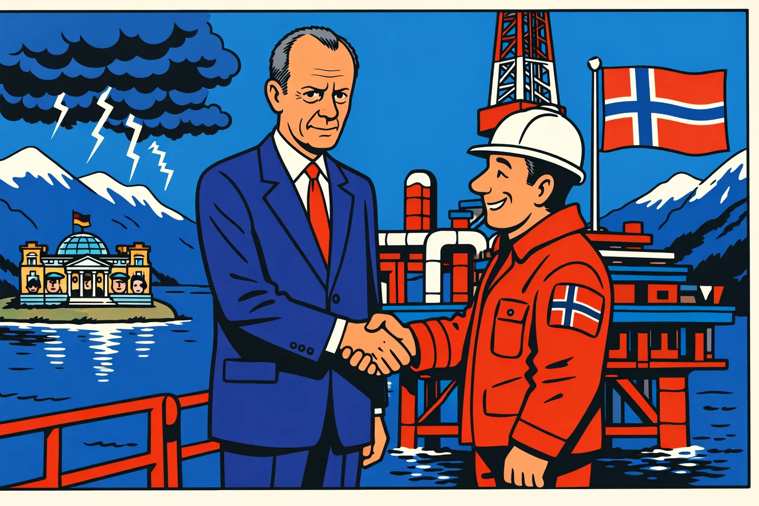 Merz in Oslo: Energie einkaufen, während zuhause nichts läuft