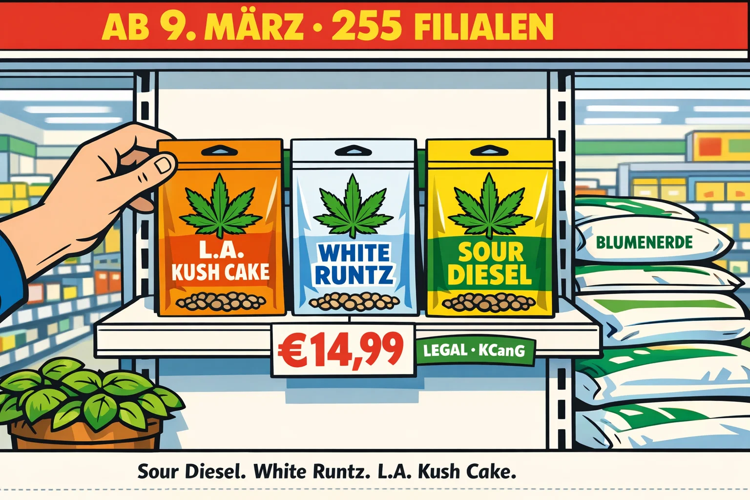 Ab morgen: Netto verkauft Cannabis-Samen im Supermarkt