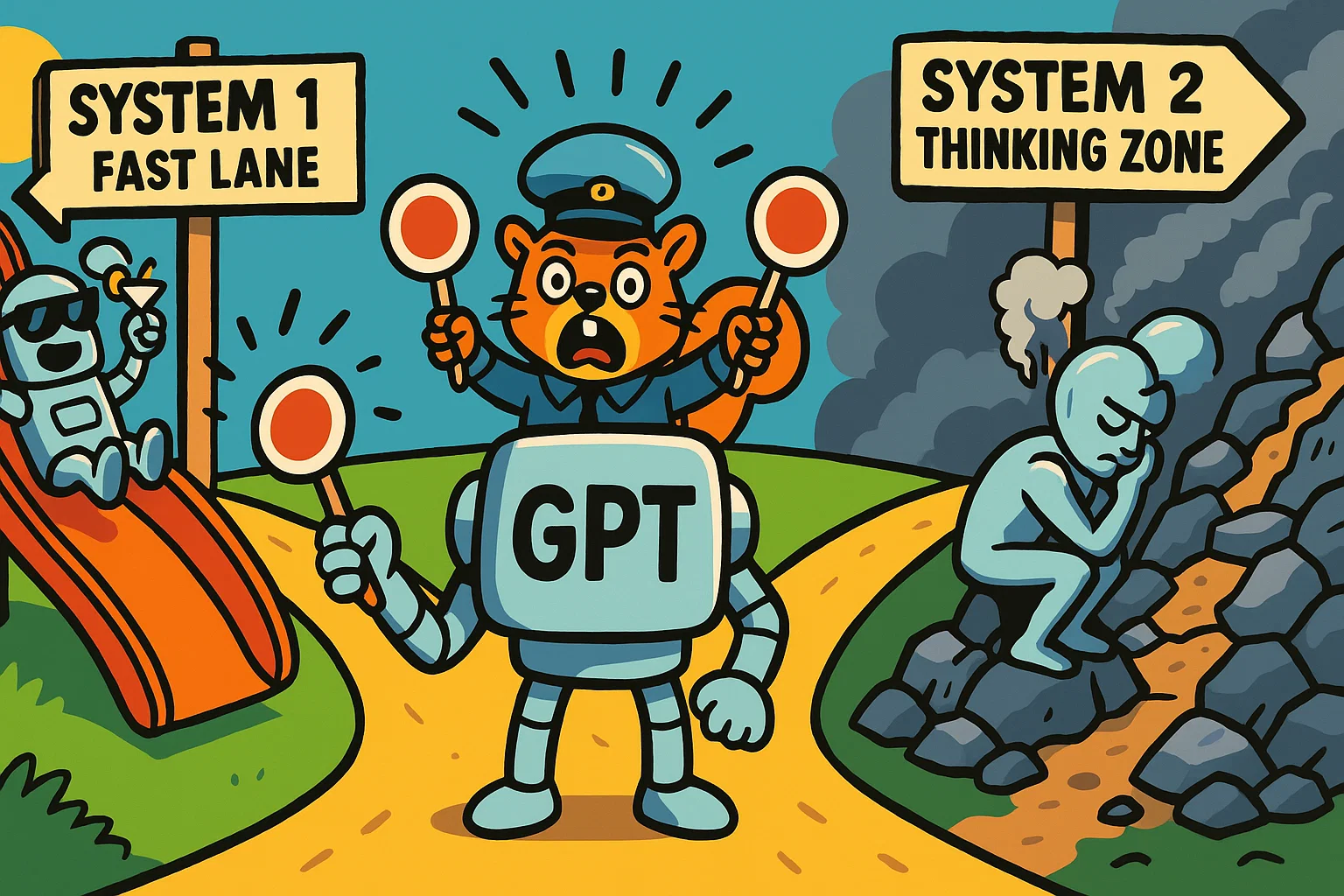 GPT-5.1 System 1 und System 2 Visualisierung
