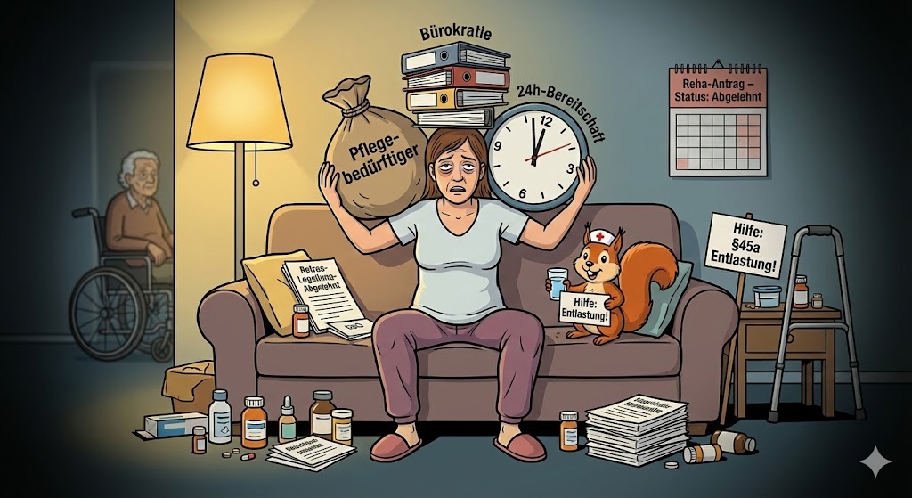 Metapher: Pflegende Angehörige unter der Last