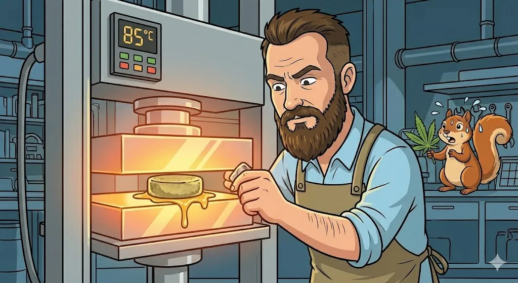 Rosin press in action