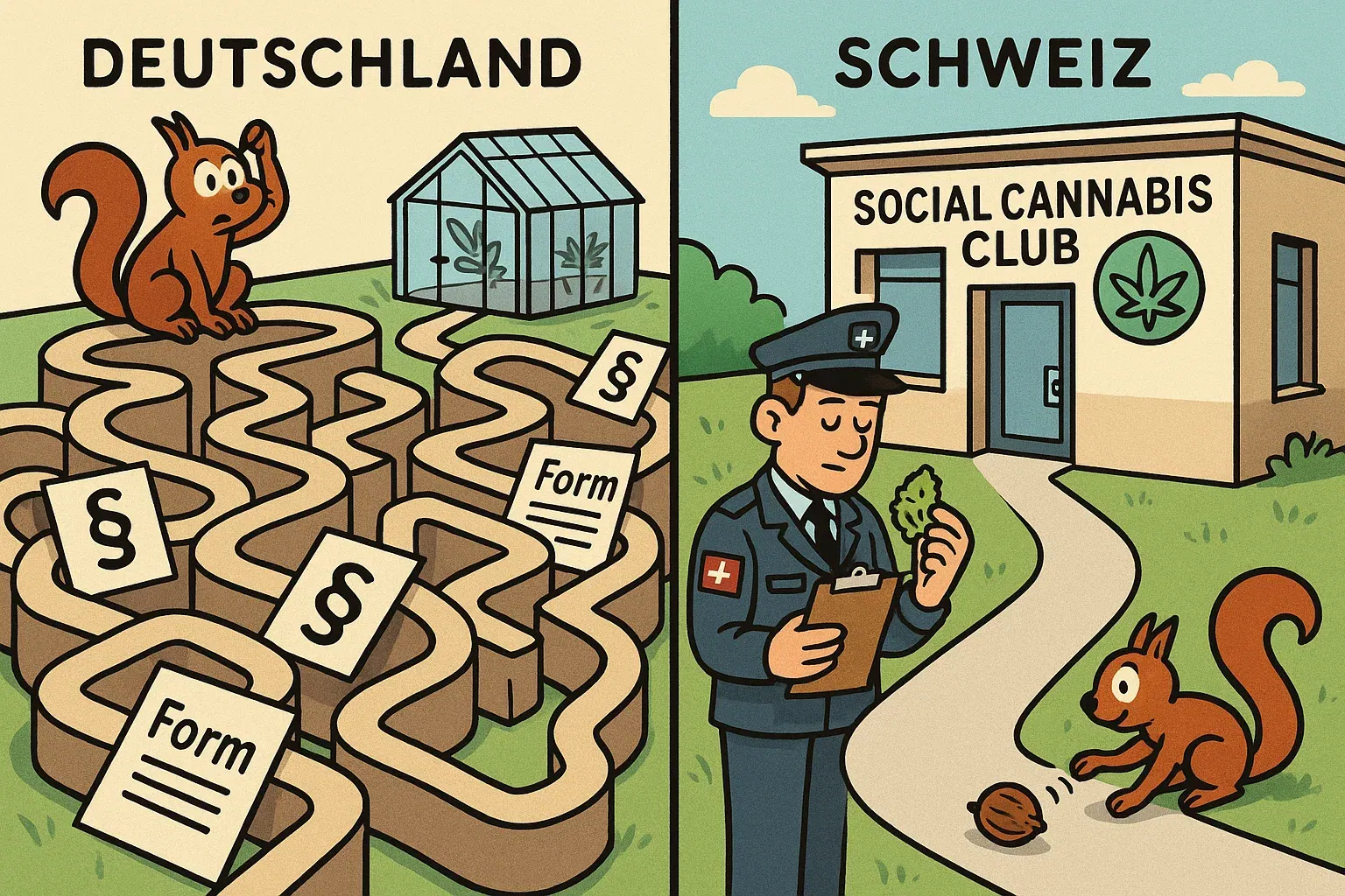 Ein sauberes, apothekenähnliches Fachgeschäft in der Schweiz, in dem ein Kunde fachkundig beraten wird.