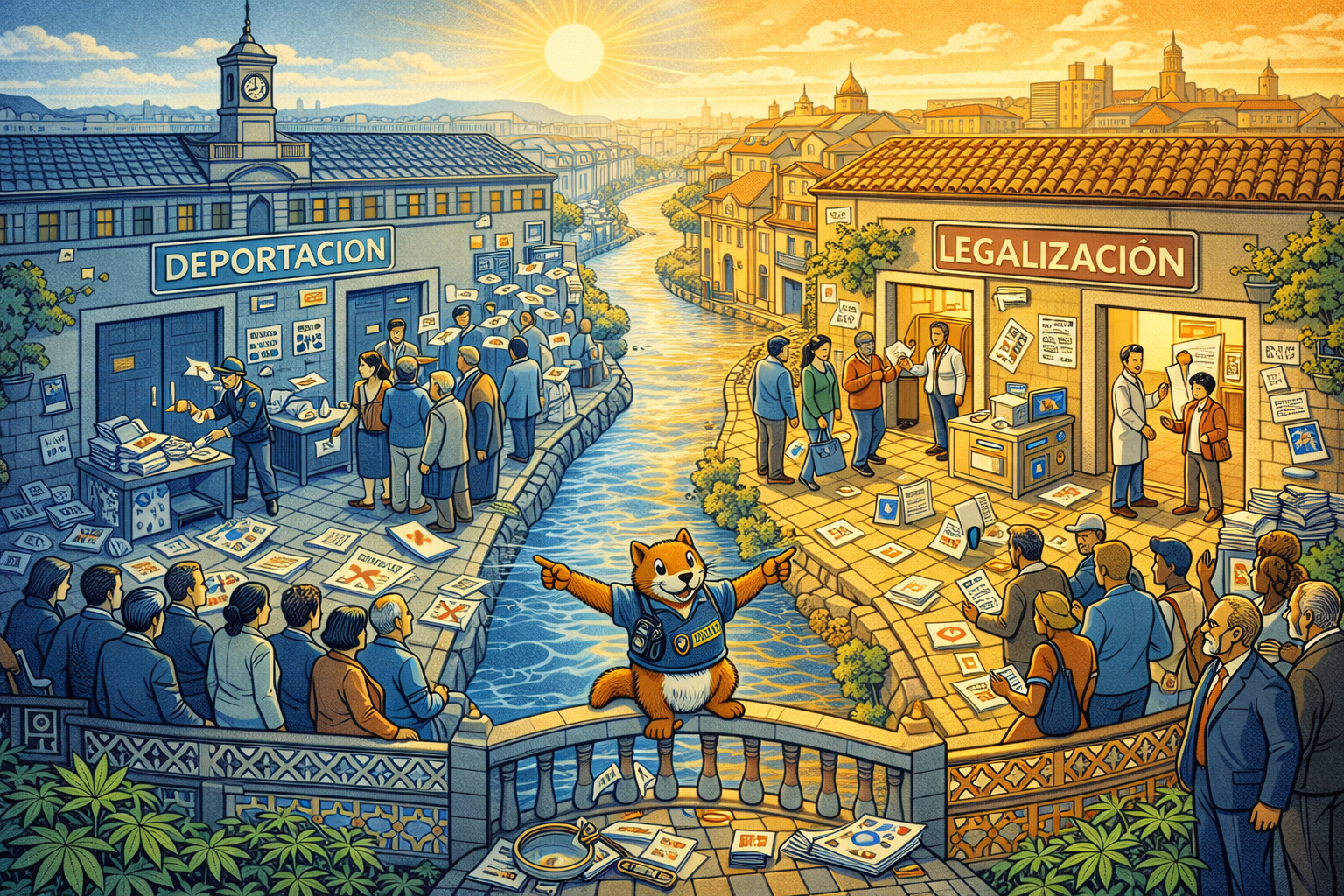 Spanien legalisiert Hunderttausende Migranten – ein Gegenmodell zu Europas Abschottung - Illustration