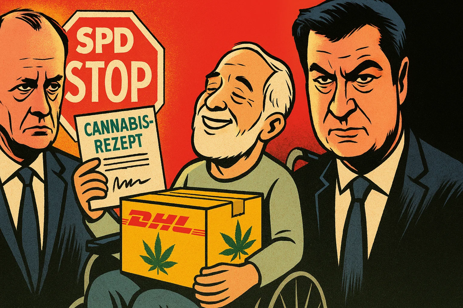 Symbolbild: SPD verhindert Cannabis-Verschärfung, während Merz und Söder kritisch reagieren