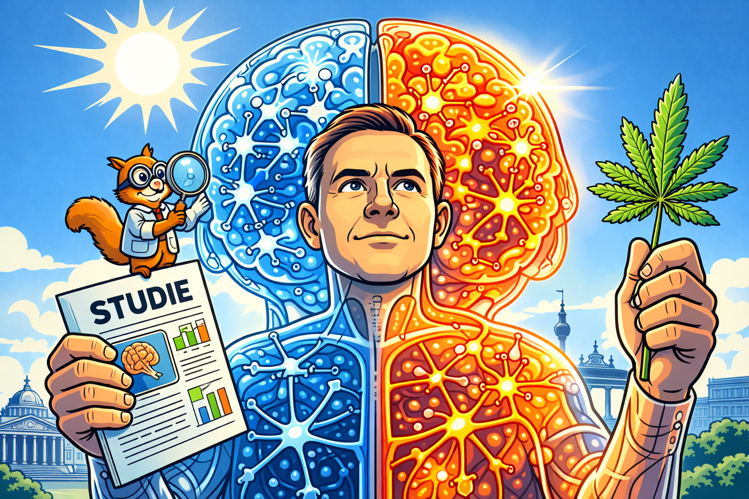 Überraschende Studie: Cannabis könnte Gehirn älterer Erwachsener schützen statt schaden - Illustration
