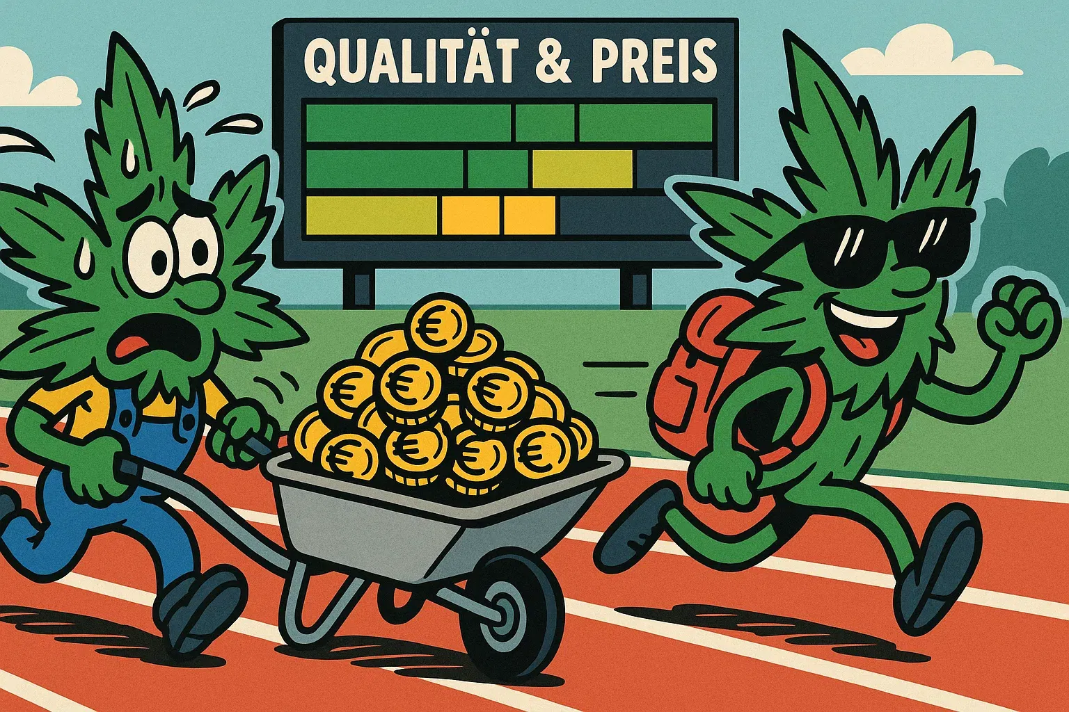 Gesetzentwurf bedroht Versorgung von Patienten in ländlichen Gebieten Karikatur eines Patienten im Rollstuhl, dem per Gesetz der Online-Zugang zu Cannabis-Rezepten verwehrt wird.