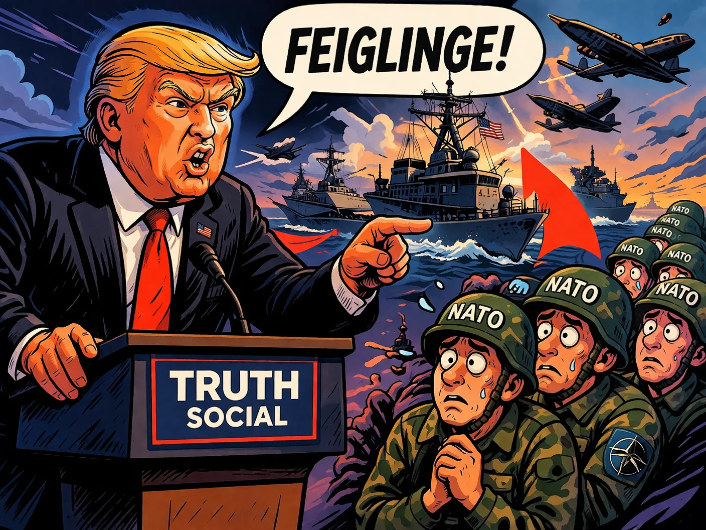 Trump nennt Verbündete 'Feiglinge' – und eskaliert trotzdem