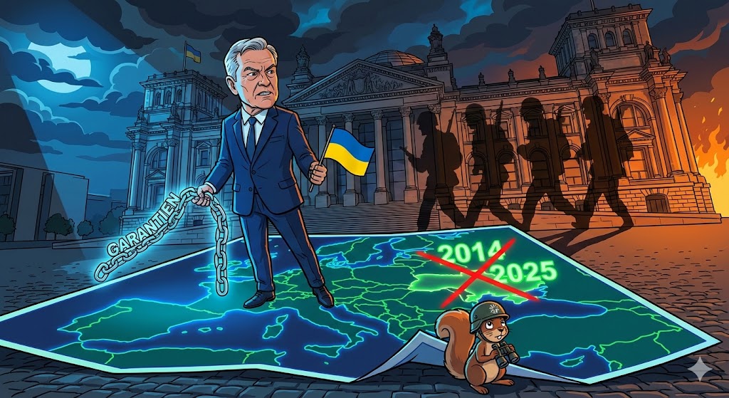 Metaphorische Darstellung: Sicherheitsgarantien für die Ukraine