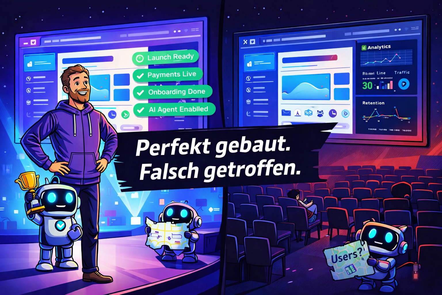 Vibe Coding 2026 – Eine technisch perfekte KI-App steht glänzend bereit, doch der Nutzerstrom bleibt aus