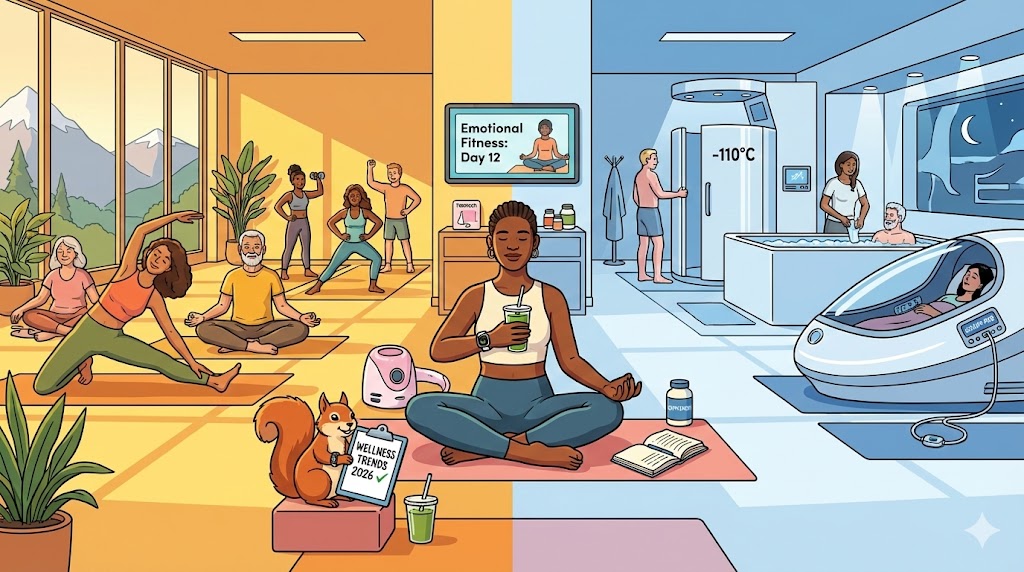 Karikatur: Moderne Wellness-Oase