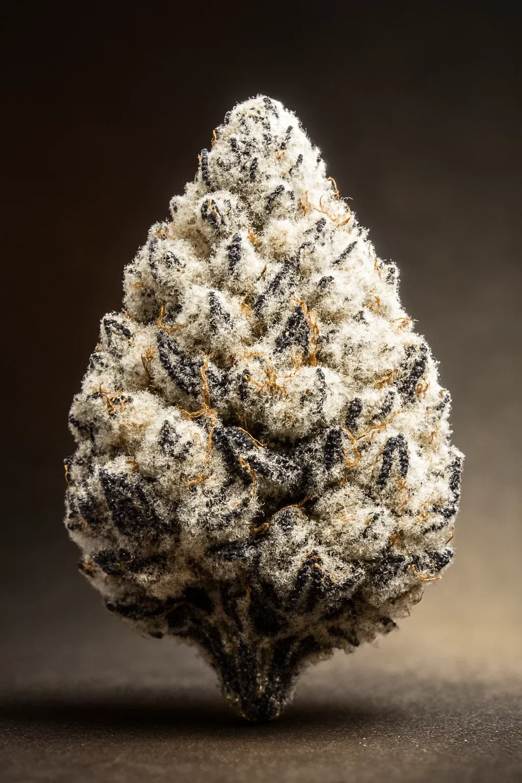 White Truffle Cannabis Strain - Dunkle, fast schwarze Knospen mit weißem Harzüberzug. - Cannabis Strain Information - Cannabis Strain Information