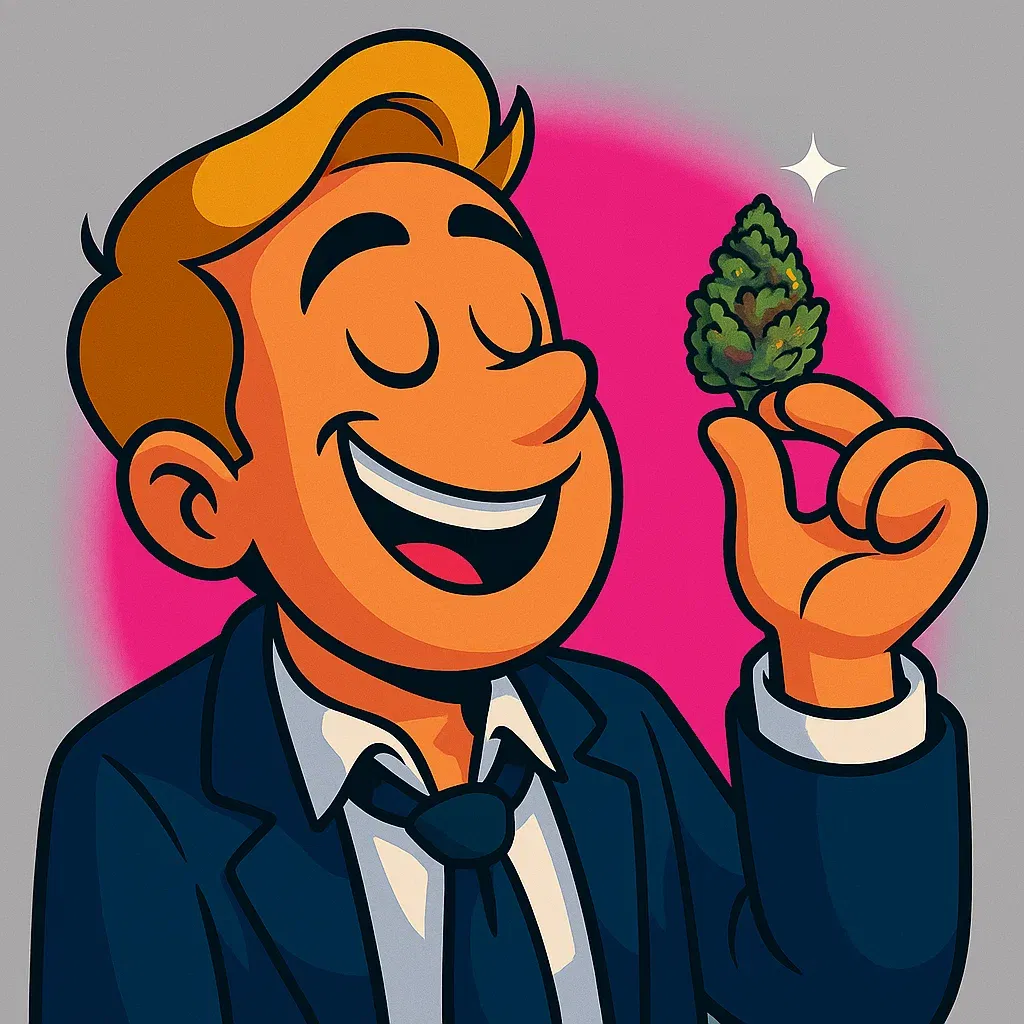 Ein bunter, harziger Bud der Sorte Zkittlez.
