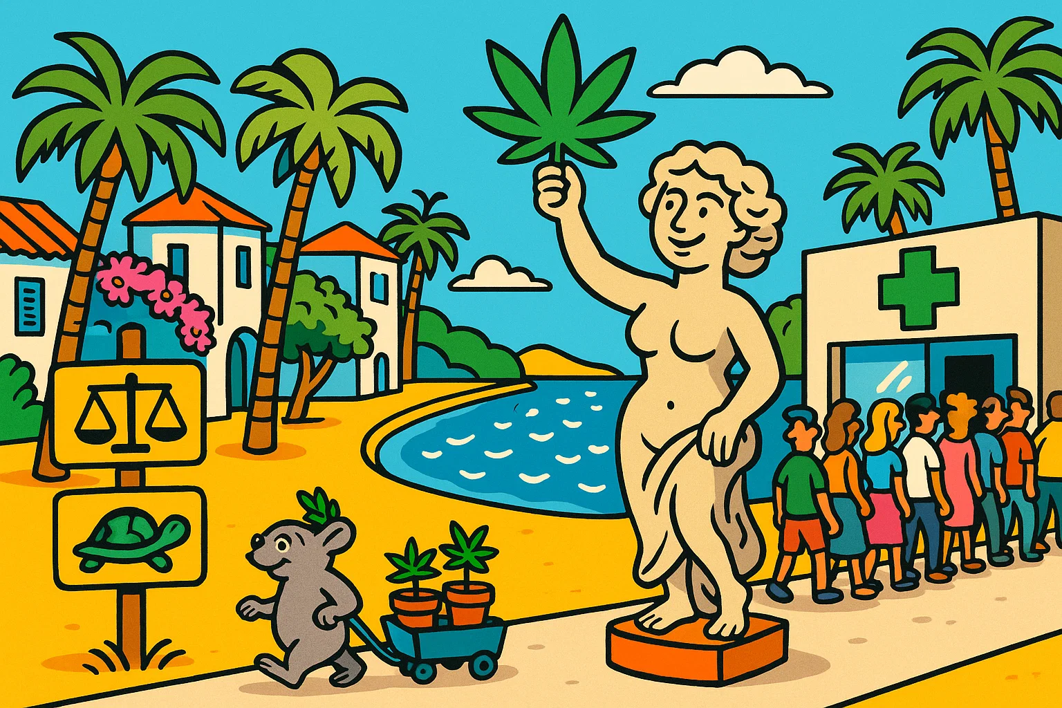 Zypern: Flagge und Parlament – Symbolbild zur Gesetzgebung